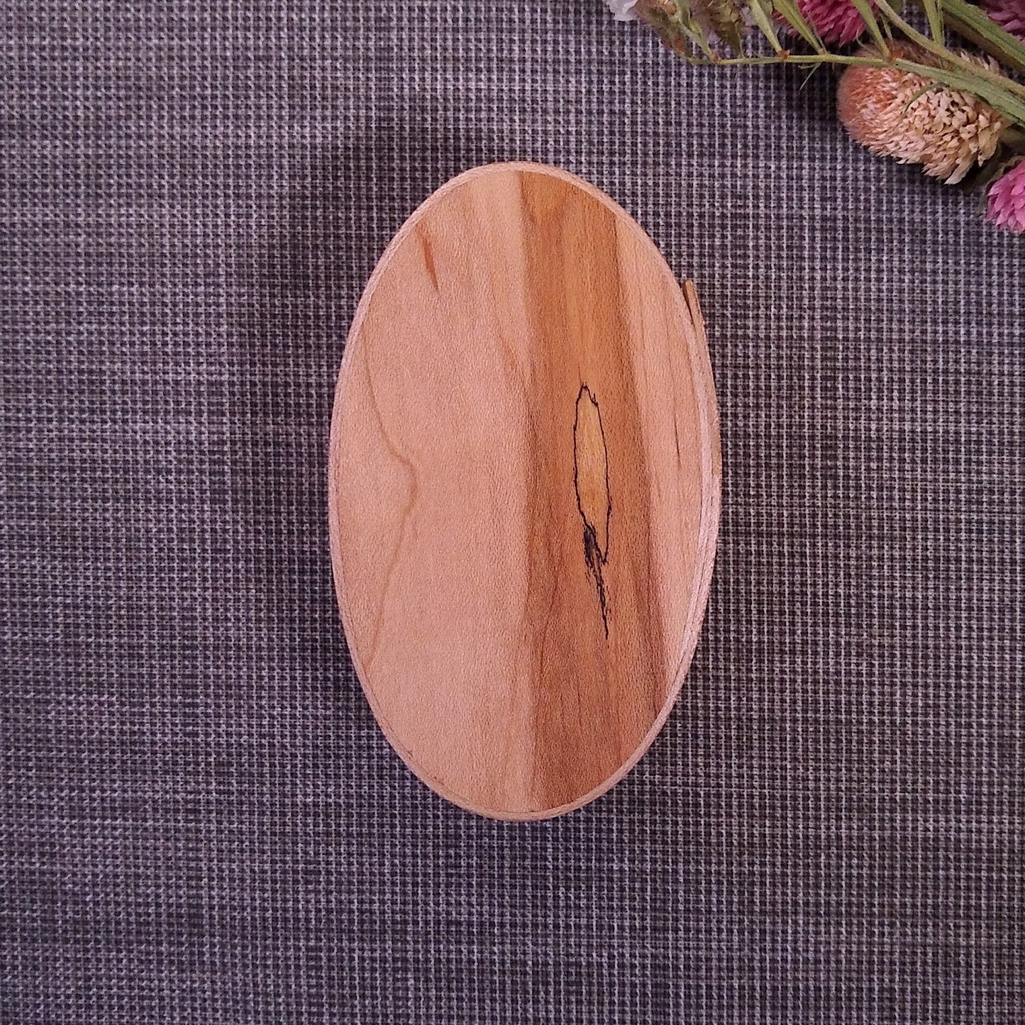 Size #0 Shaker Oval Box - Spalted Maple - Handmade in Toronto