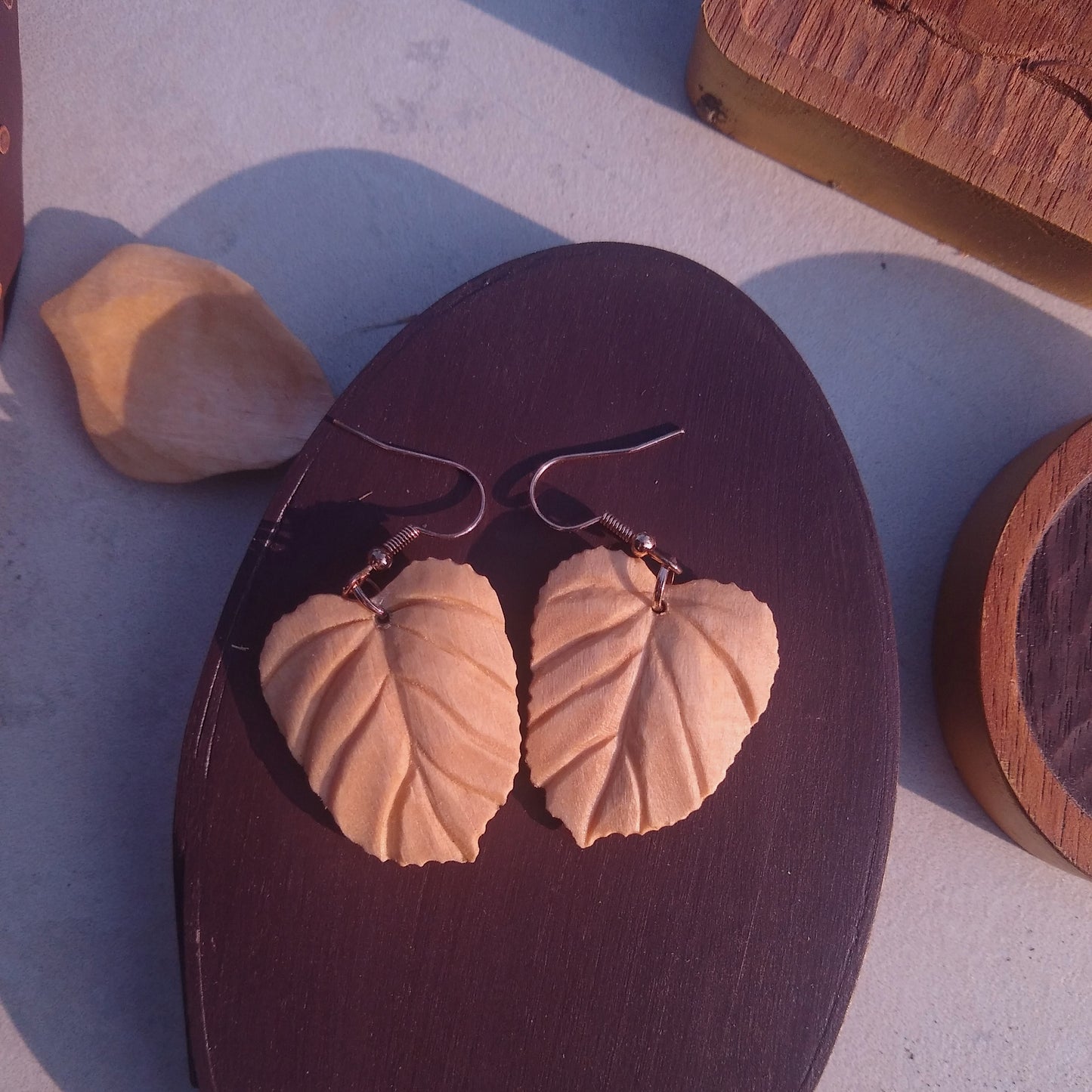 Basswood Leaf Earrings