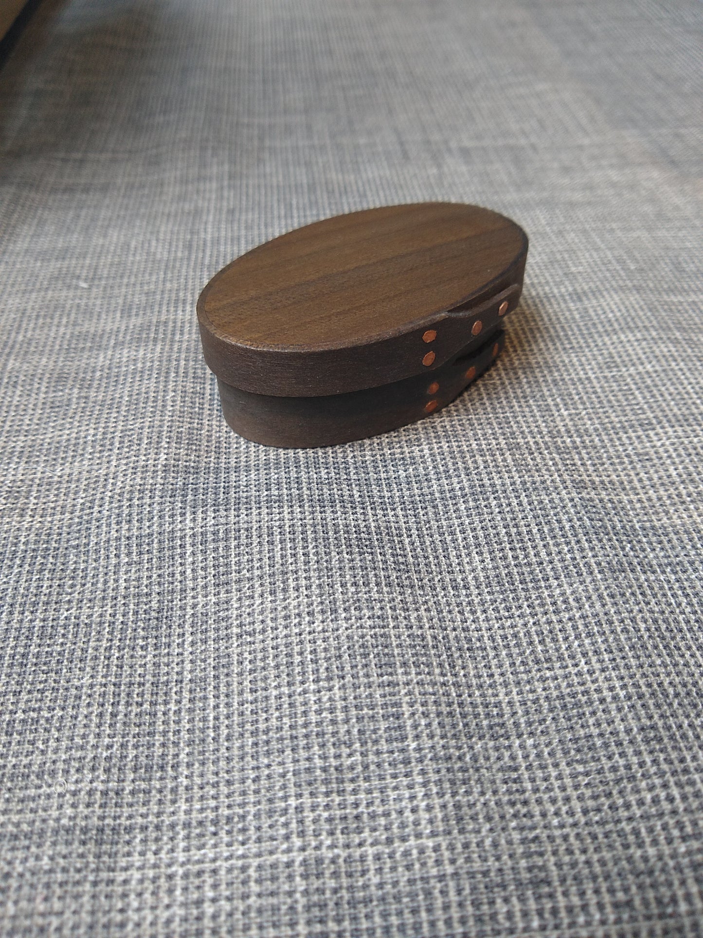 Size #00 Foodsafe Shaker Oval Box - Oxidized Maple- Handmade in Toronto
