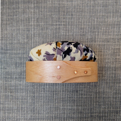 Shaker Box Pincushion - Blue Floral Pattern