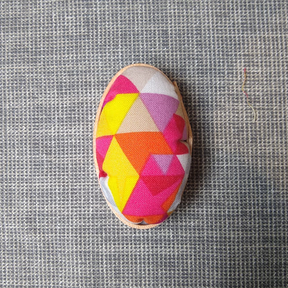 Shaker Box Pincushion - Pink Printed Pattern